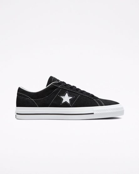 Tenis Skate Converse CONS One Star Pro Camurça Masculino Pretas Branco | PT I05T9P4